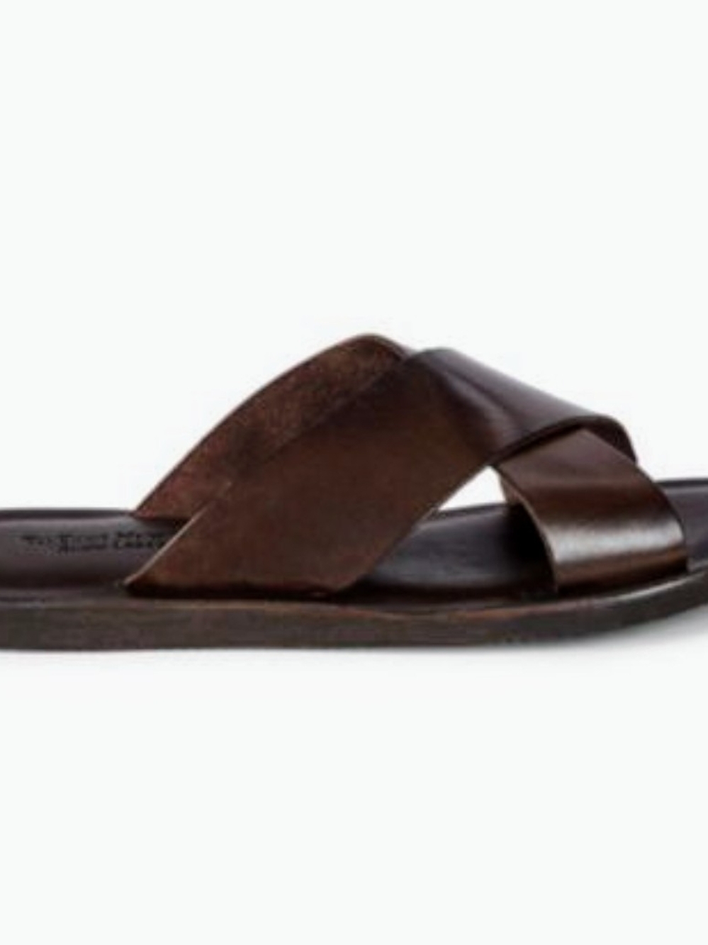 Men's To Boot New York Miramare Leather Crisscross Flat Sandals Size 12 US Italy
